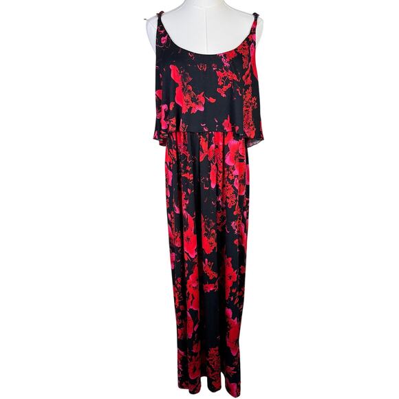 Jeans by Buffalo Floral Sleeveless Maxi Dress US Women's L - Picture 1 of 9